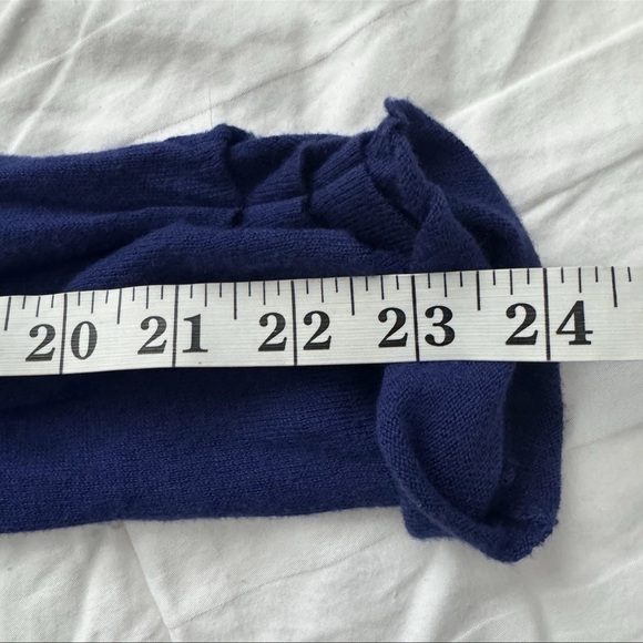 MOTH Sweater Womens Medium Royal Blue Big Button Ruffle Front Madison Cardigan - Picture 8 of 10